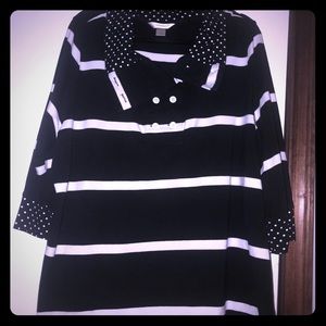 CJ Banks cotton pullover shirt, 3/4 sleeve.